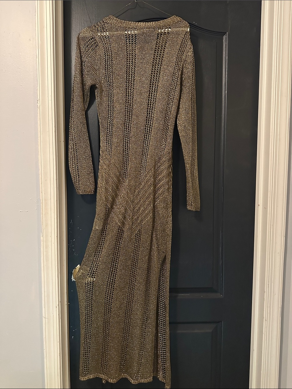 Sexy Metallic gold Long Swim Coverup or worn as a dress “Summer must have” - Picture 5 of 5